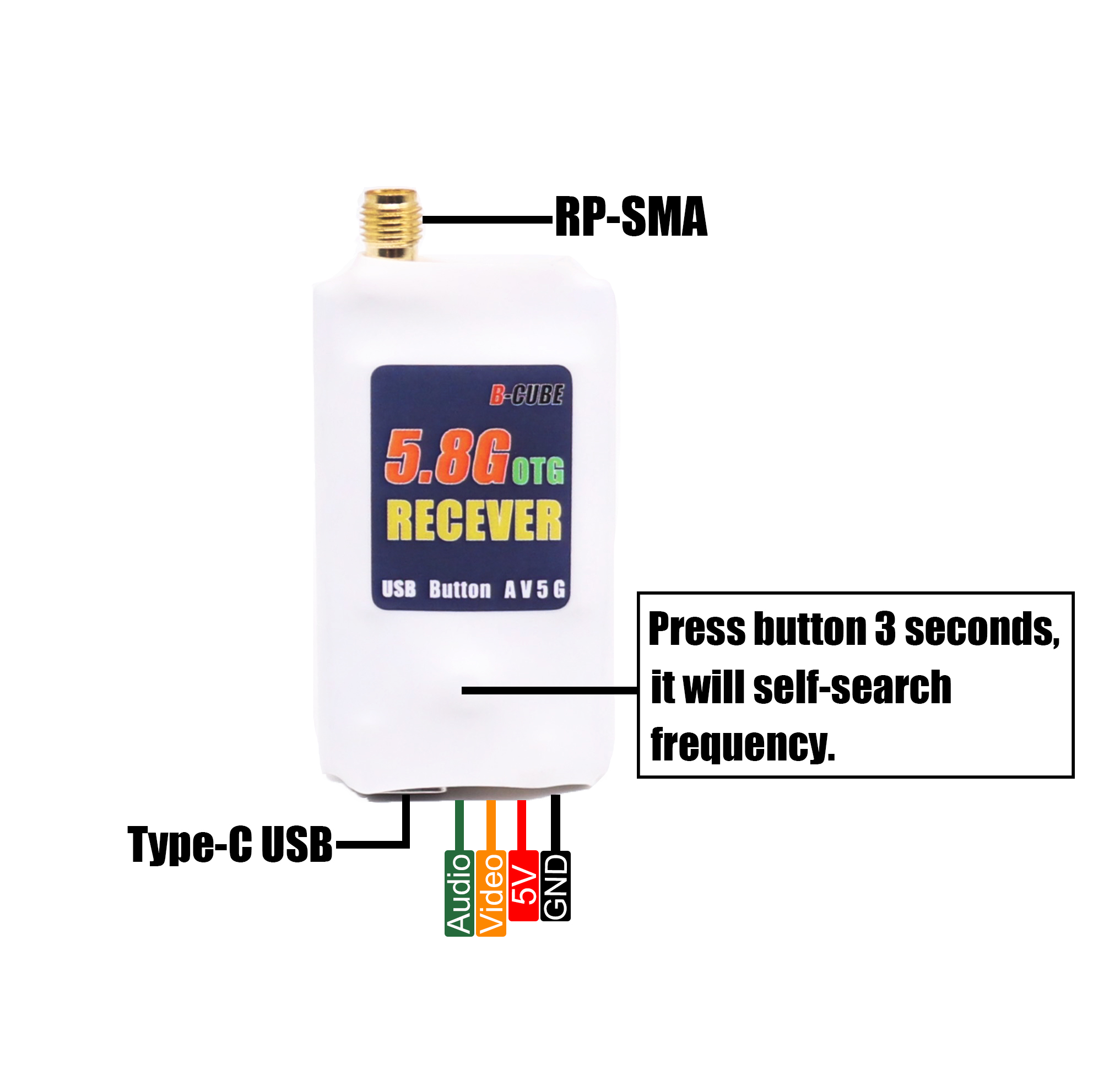 Foxeer Reaper Extreme 2.5W Vtx - B-CUBE VTX OTG 수신기 5.8G 150CH